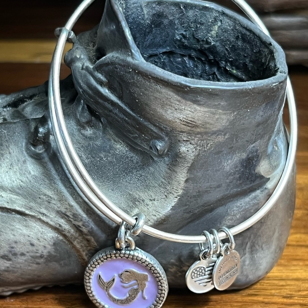 Alex and Ani Silver Mermaid Charm Bracelet